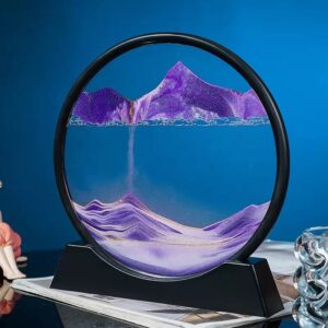 Moving Sand Art Piece 7 Inches (Purple)