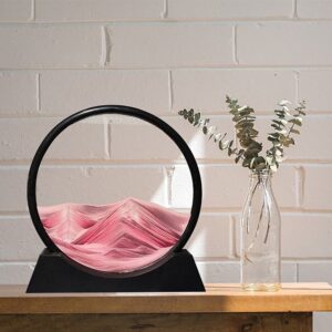 Moving Sand Art Piece 7 Inches (Pink)