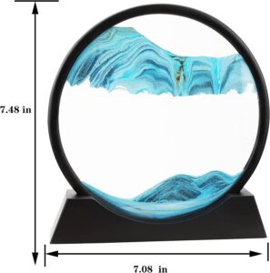 Moving Sand Art Piece 7 Inches (Sky Blue)
