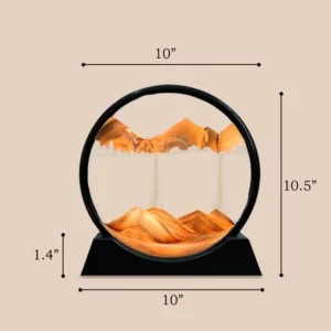 Moving Sand Art Piece 12 Inches (Orange)